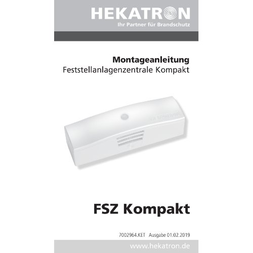 Feststellanlagen-Zentrale, Hekatron FSZ Kompakt MC, 230 V AC, B35xH35xT36mm